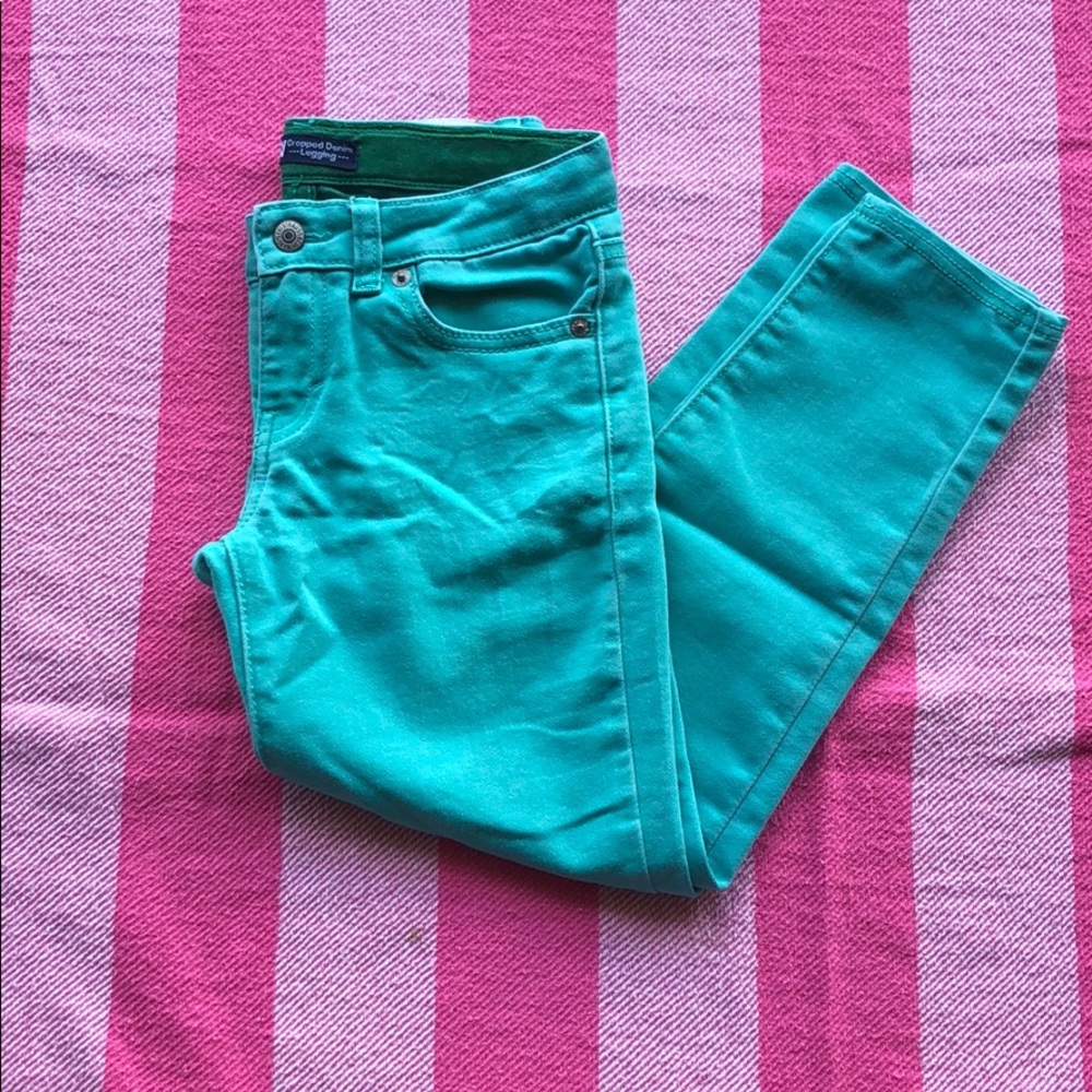 Levi’s cropped denim leggings light teal-size 8